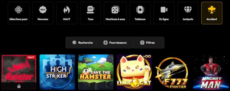 Slots City Casino jeux crash